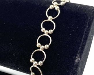 925 Silver Bracelet w/ Moving Beads
