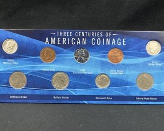 3 Centuries of American Coinage w/ Silver Dimes