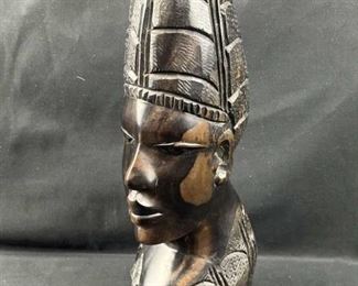 Heavy Ironwood African Bust Statue