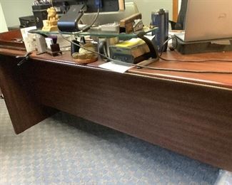 Wood desk Front view