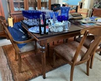 Dinning Table and Chairs/ Glassware