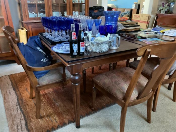 Dinning Table and Chairs/ Glassware