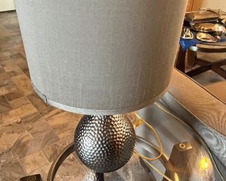 Lamp with silver base