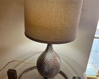 Lamp with silver base 