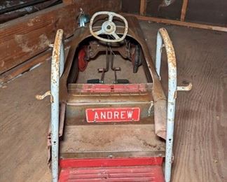 Antique Fire Truck Pedal Car