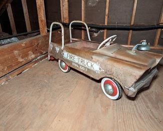 Antique Fire Truck Pedal Car