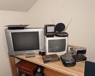 VIntage TVs and Clock Radios