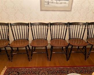 Set of 6 Hitchcock Chairs