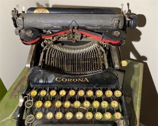 Antique Corona FOLDING Typewriter