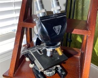Antique Bausch and Lomb Microscope