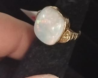 14k ring with monster opal 