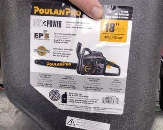Poulan pro chainsaw in case 