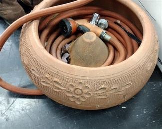 large clay hose pot 