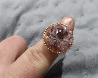 monster 14k gold and 31kt top rated AAA kunzite (the cupcake ring) $9,901.00 appraisal you won't believe what we're going to let this go for!