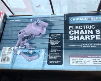 electric chainsaw sharpener new in box 