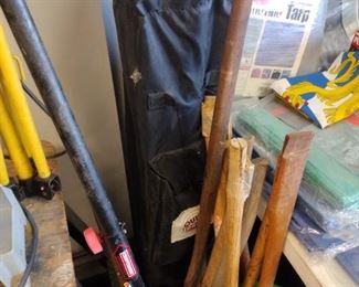 easy up tent and hickory handles for axes etc 