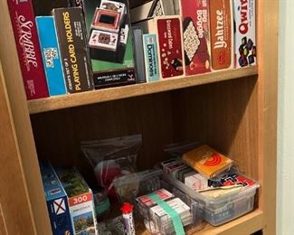 vintage games, dice, cards