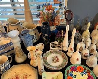 antique plates, vases, pottery