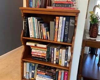 bookshelf and books