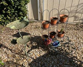 pots, yard art