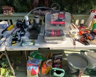 BBQ supplies, yard and garden supplies