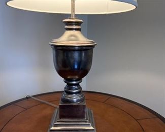 (2) Ethan Allen, English Sheffield Table Lamps with Shade   