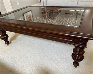 Ethan Allen, Windward Coffee Table with fret design   