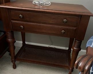 Pair of Ethan Allen, Caraway Night Tables with two drawers   