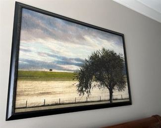 Ethan Allen,  framed art, 'Big Tree Little Tree', 43x30