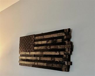 Heritage Flag Co, American Flag hand crafted from aged whiskey barrels