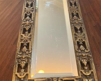 Petite mirror with dolphin motif