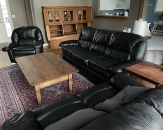 Reduced - Leather Sofas & chair