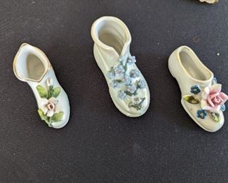 Miniature Vintage Porcelain Shoes