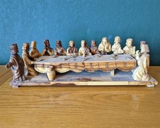 The Last Supper - Hand Carved Olive Wood