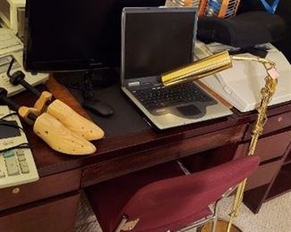 Computer desk with a chair $25
