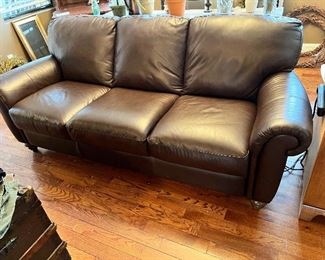 82” Leather sofa 