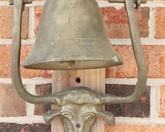 14 - Vintage bull head bell - 12 x 9
