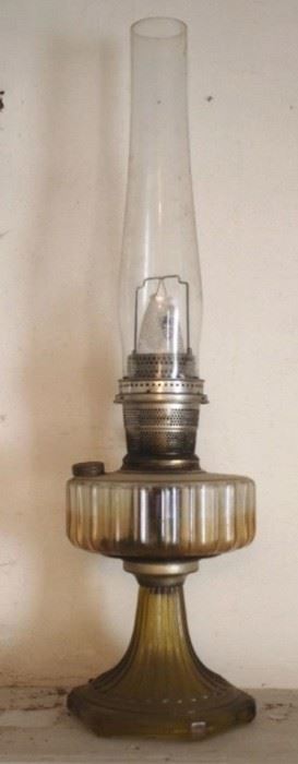 52 - Vintage Aladdin Oil Lamp with Original Shade 25" tall
