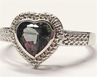 130w - 1.10ct Mystic Gemstone Sterling Silver Ring size 7
