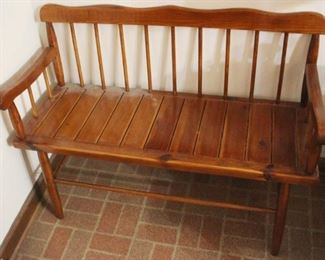 428 - Wood Bench - 44 x 17 x 21
