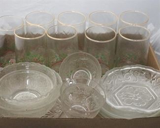 617 - Tray Lot of Assorted Glass Items
