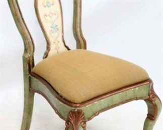 1198 - Paint decorated accent chair - 40 x 18 x 23.5
