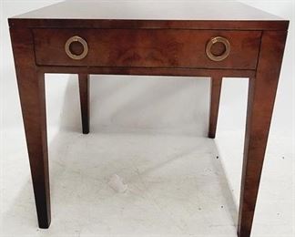 1330 - Modern History one drawer end table 25 x 25 x 25
