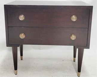 1345 - Butler Specialty double drawer chest on tall leg 30.5 x 32.5 x 19 few slight scratches
