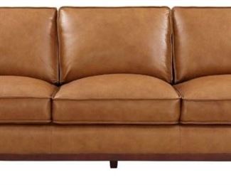 1502 - New Leather Italia Newport camel sofa Italian leather 85 x 37 x 35
