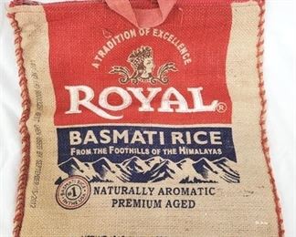 1527 - Royal Basmati rice bag, zippered top 16 x 14
