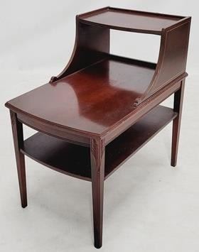 1658 - Mahogany vintage step down side table 27 x 15 x 26
