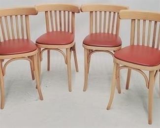 1665 - 4 Matching Loewenstein mid century chairs 30.5 x 18 x 16
