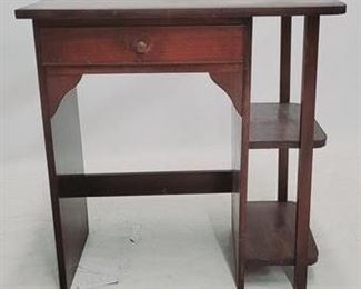 1668 - Vintage wooden desk with drawer 31 x 30 x 16
