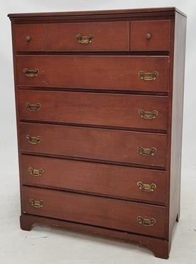 1672 - Vintage 6 drawer chest 45 x 31.5 x 16.5
